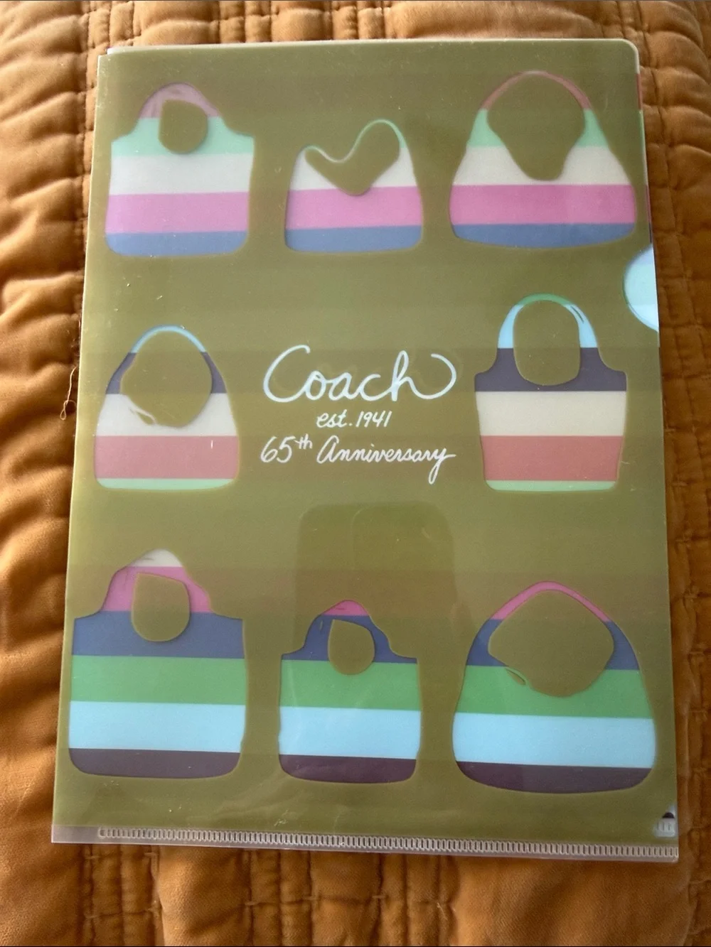 Coach Set of Two 65th Anniversary Filing Sleeves